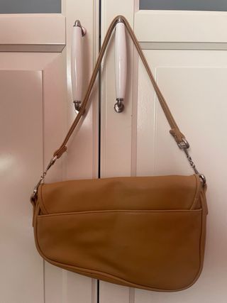 Bolso de hombro beige vintage 