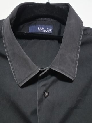 Camisa Zara Man Negra Hombre