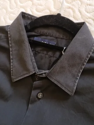 Camisa Zara Man Negra Hombre