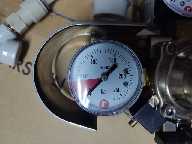 Manómetro doble para cerveza de acero inoxidable