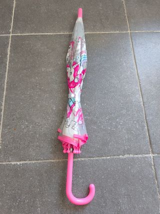 Paraguas infantil unicornio transparente