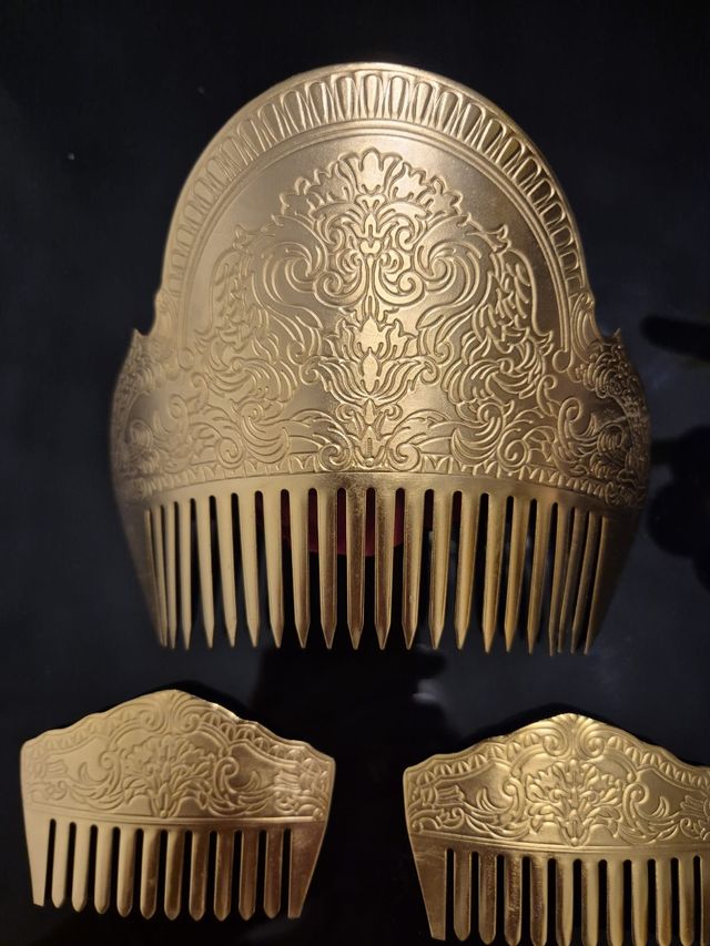 Peinetas Falleras Adultas Doradas