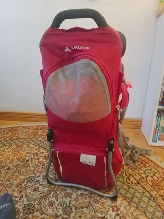 Mochila Vaude Portabebés Senderismo Roja