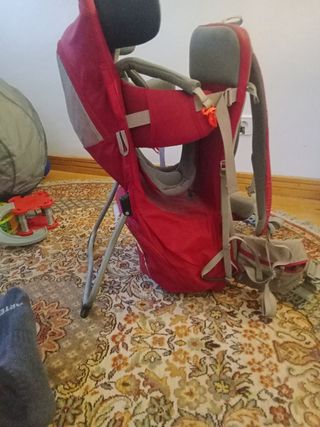 Mochila Vaude Portabebés Senderismo Roja