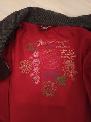 Abrigo Desigual Talla 40 Multicolor