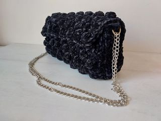 Bolso fiesta nuevo crochet negro