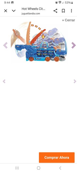 Hot Wheels City Camión  T.Rex Dinosaurio de transp