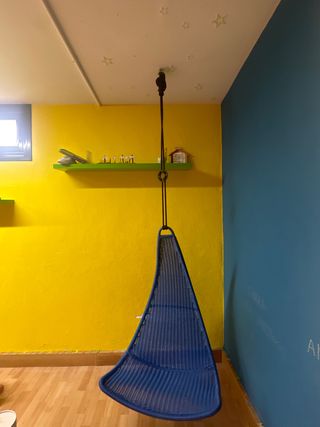 Columpio de techo azul