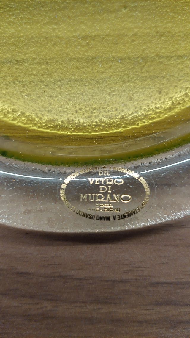 Lotto 6 Bicchieri da Liquore con Piatto Murano