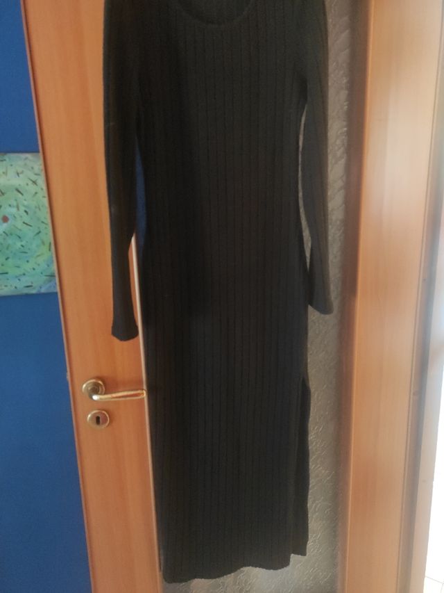 Vestito tubino invernale donna nero