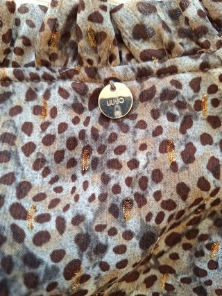 Blusa Liu Jo Animal Print Beige y Marrón