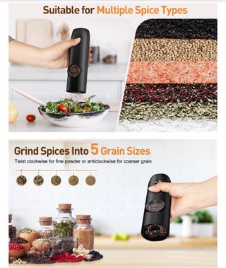 Set 2 Molinillos con Led Recargables