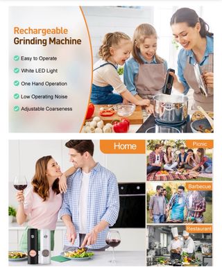 Set 2 Molinillos con Led Recargables