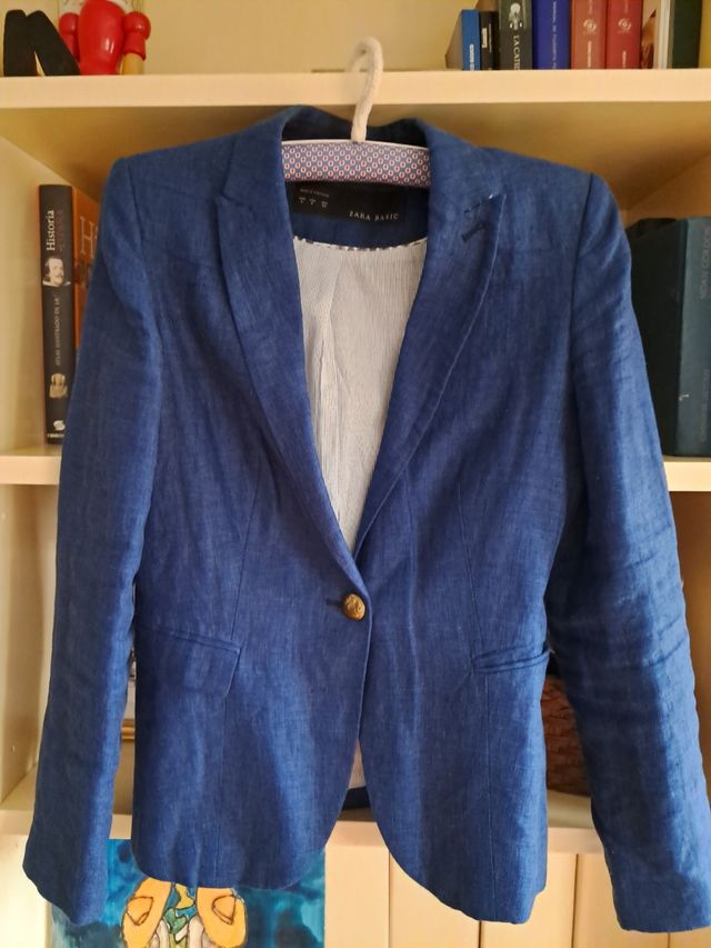 Chaqueta Zara Talla S Azul