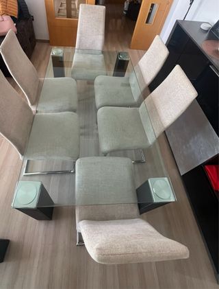 Mesa de comedor +6 sillas +mesa baja 
