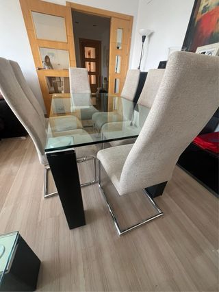 Mesa de comedor +6 sillas +mesa baja 
