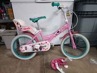 Bicicleta infantil Minnie Mouse rosa