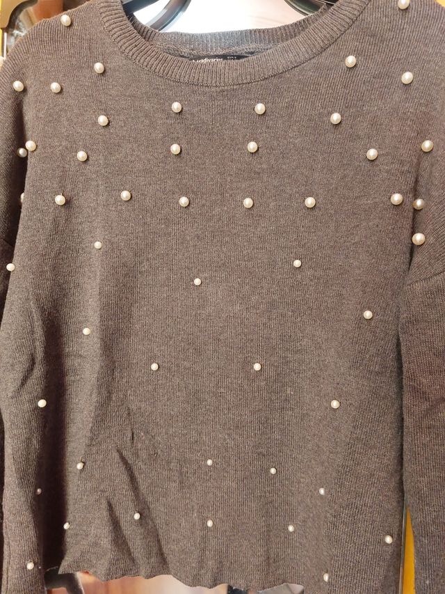 Maglione Stradivarius con perle