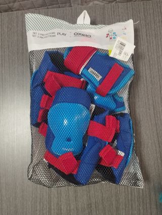 Set Protecciones Patinaje Oxelo Azul/Rojo