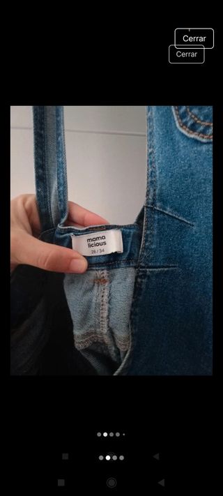 Mono tejano premamá Talla 34/XS/S