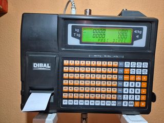 Balanza DIBAL con ticket y pegatinas GARANTIA 