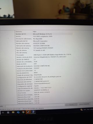 ASUS TUF FX505DT-BQ051 Portátil Gaming Negro