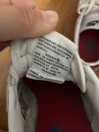 Nike Cortez mujer blancas y rojas