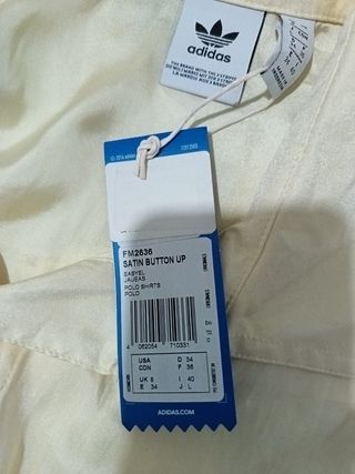 Camisa Adidas Amarilla con Rayas Blancas