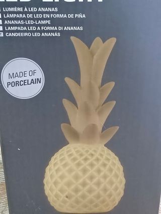 Lampada LED Ananas in Porcellana Kikkerland