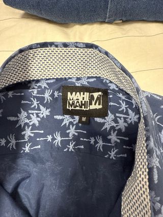 Camisa Naji Mago Estampada Palmeras Talla M