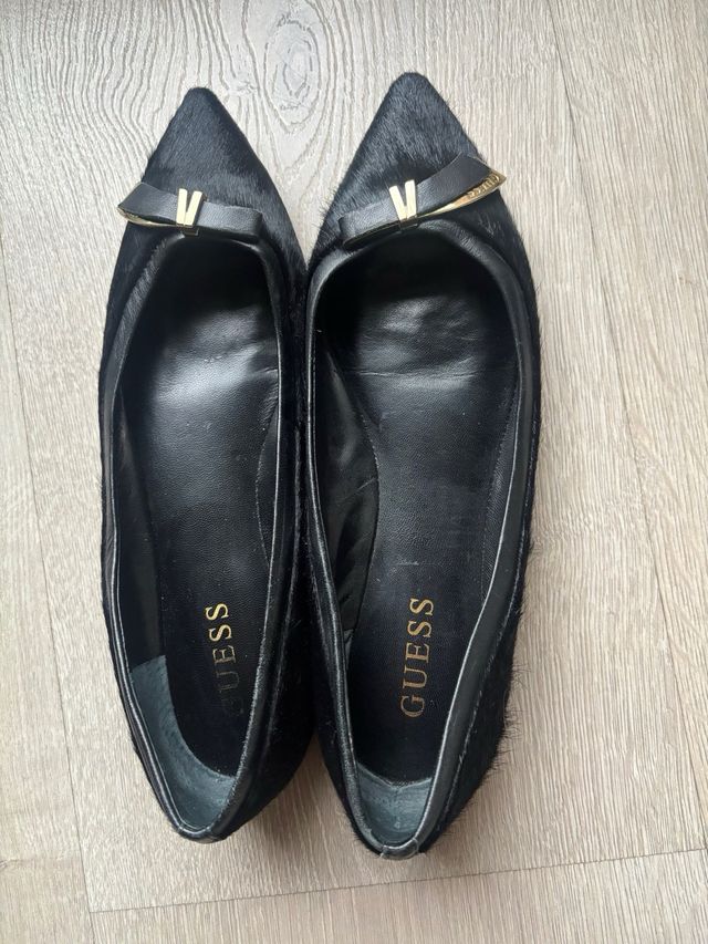 Zapatos Guess Talla 37 Negro Pelo