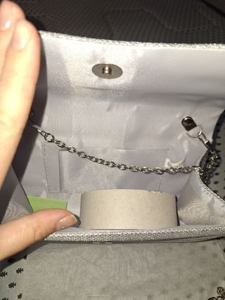 Bolso de fiesta plateado brillante