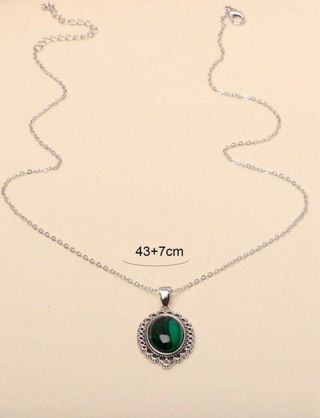 Collar y Colgante Resina Turquesa