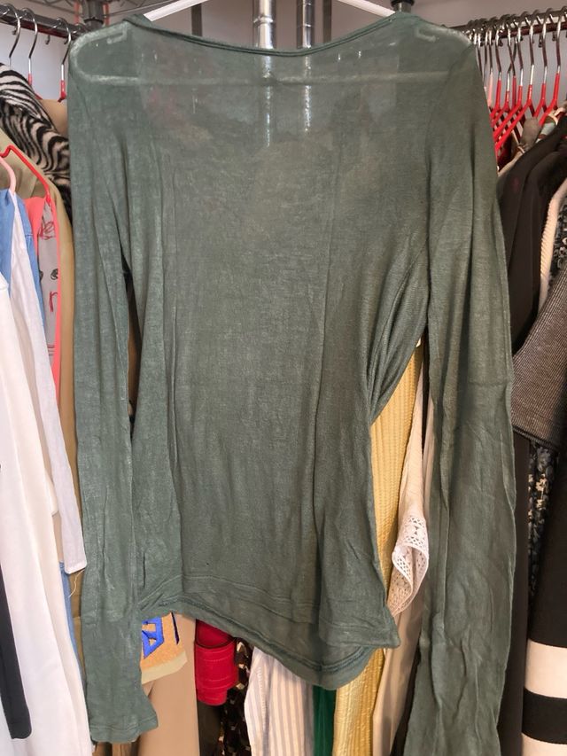 Camiseta manga larga S/M verde