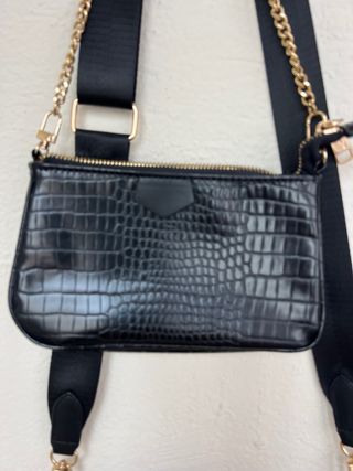 Bolso doble piel sintética con monedero