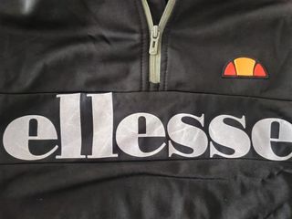 Sudadera Ellesse Negra y Verde Militar