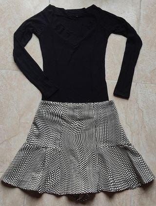 Conjunto de falda y camiseta 