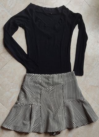 Conjunto de falda y camiseta 