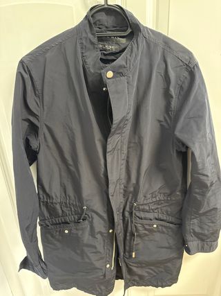 Gabardina Zara azul talla S