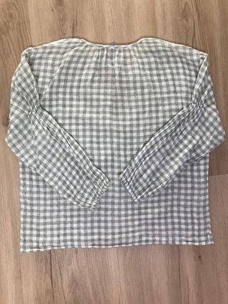 Camisola Zara cuadros verde y blanco