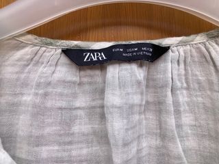 Camisola Zara cuadros verde y blanco