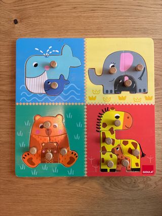 Puzzle madera infantil Goula animales