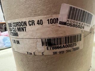 Bobina cavo gomma azzurro 100m