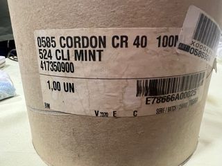 Bobina cavo gomma azzurro 100m