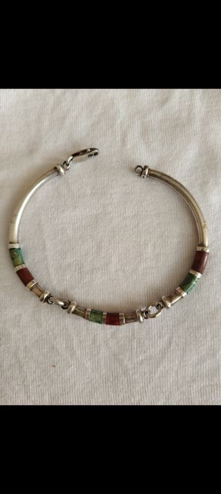 Pulsera plata Vintage, colores