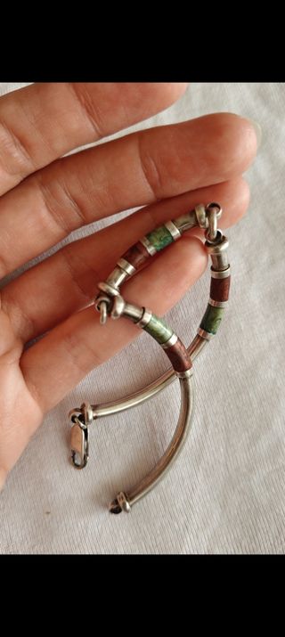 Pulsera plata Vintage, colores