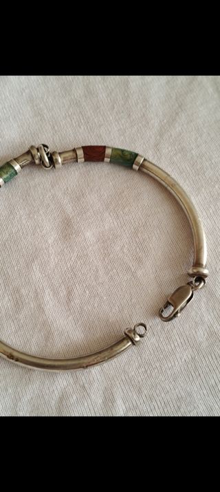 Pulsera plata Vintage, colores