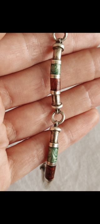 Pulsera plata Vintage, colores