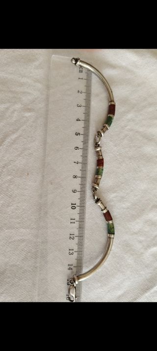 Pulsera plata Vintage, colores