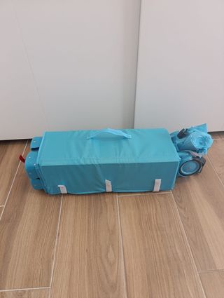 Cuna de viaje plegable azul